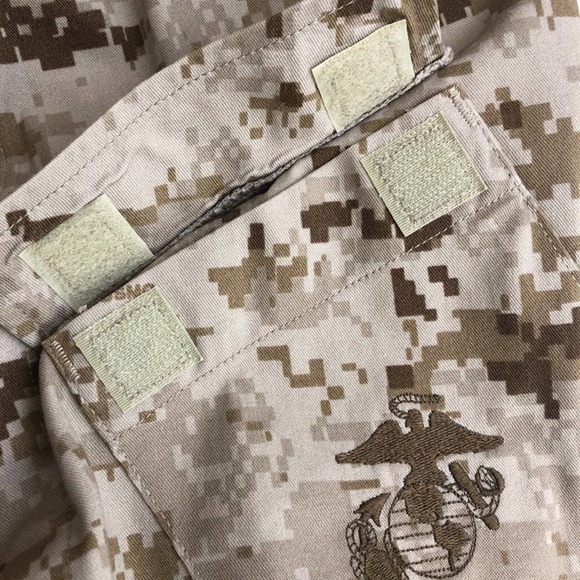 USMC Marine Corp Military Hunting Camo Shirt Jacket Button Down Med Long - Picture 11 of 17